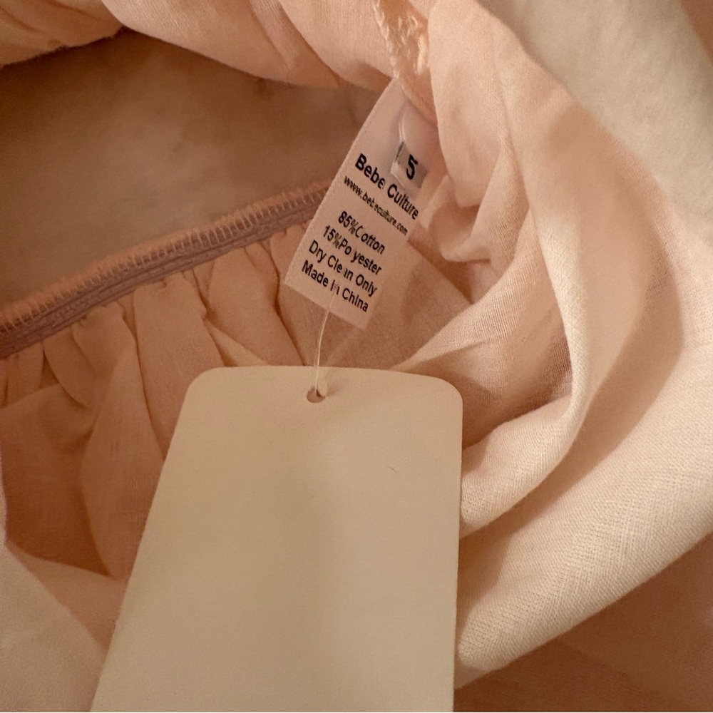 White & Blush Pink Layered Tulle Dress Girls Size 5 - Picture 7 of 8